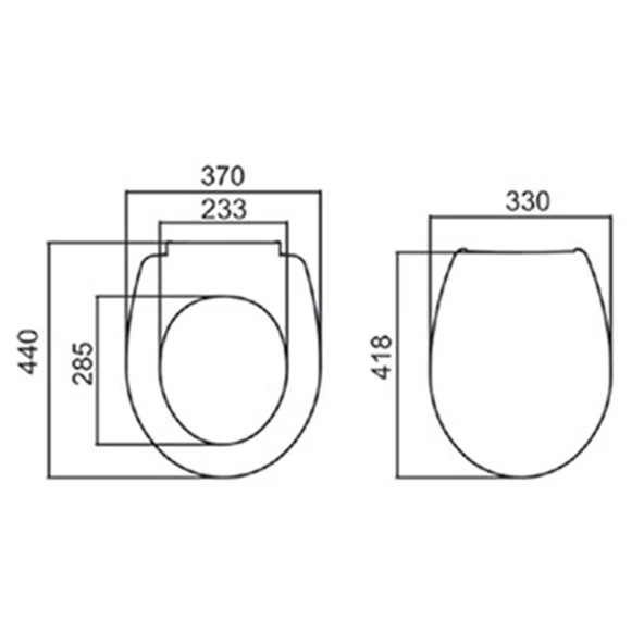 105-003-002 VitrA Norm Klozet Kapağı,Duroplast - Plastik Menteşe - 2