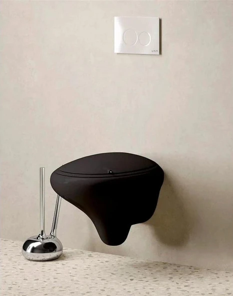 Vitra İstanbul Ledsiz PC Klozet Kapağı, Yavaş Kapanır, Siyah, 166-070-109 - Resim 2