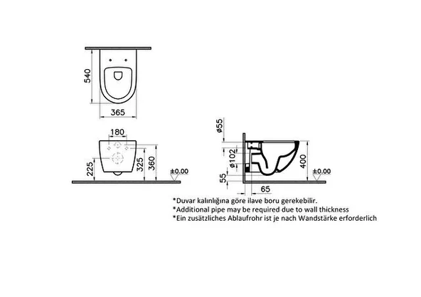 VİTRA SENTO RİM-EX ASMA KLOZET-MAT SİYAH, 7748B083-0101 - 3