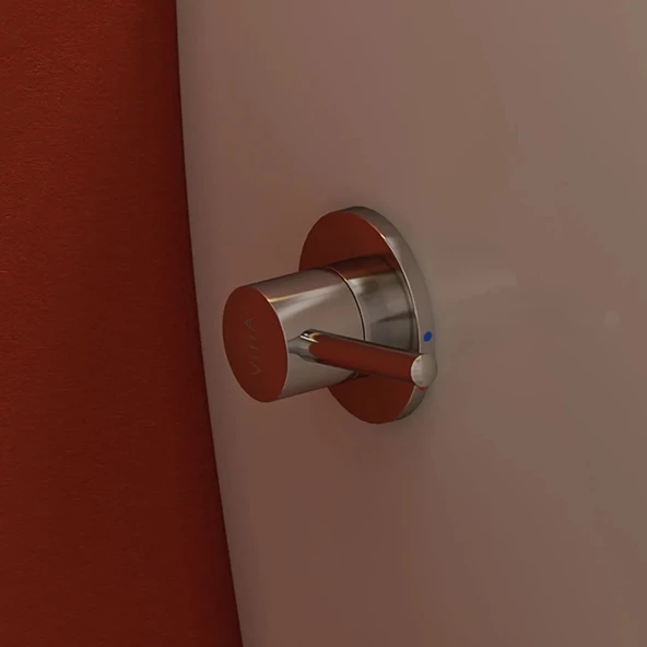 7672B003-1684 Vitra Metropole Rim-ex Kanalsız Asma Klozet, Entegre Ara Musluklu - 4