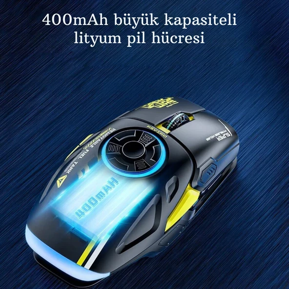 Monozone Aula H530 Gaming Mouse Stres Çarkı Oyuncu Mouse Fare Rgb Kablosuz Wireless Matte - 7