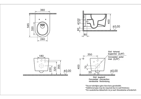 Vitra Nest QuantumFlush Asma Klozet - 6