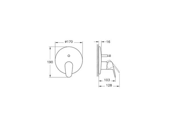 A43182 Artema Flow Round Ankastre Banyo Bataryası (Sıva Üstü Grubu) - 2