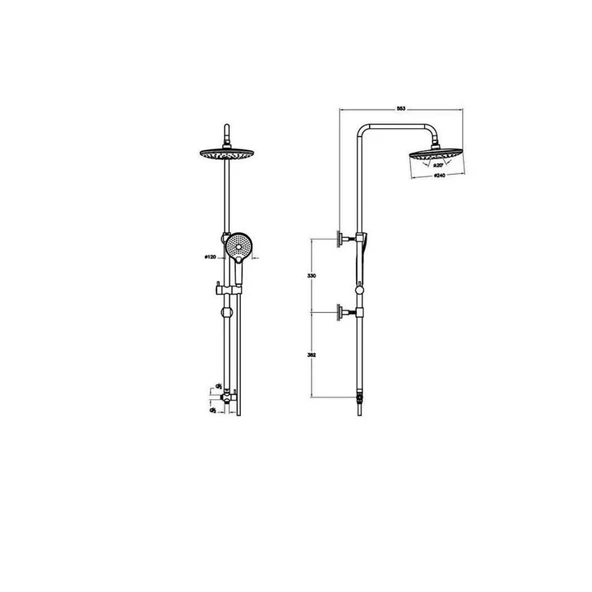 VitrA Joy 3C Duş Kolonu Mat Siyah A4579836 - Resim 2