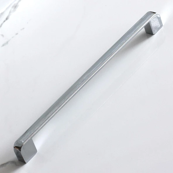 Mobilya Mutfak Dolap Çekmece Dolabı Kapak Metal Kulpu Kulbu Kulpları Oval Krom 224 Mm - Resim 4