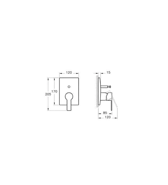 A4221223 Artema Flo S Ankastre Banyo Bataryası, Altın - 2