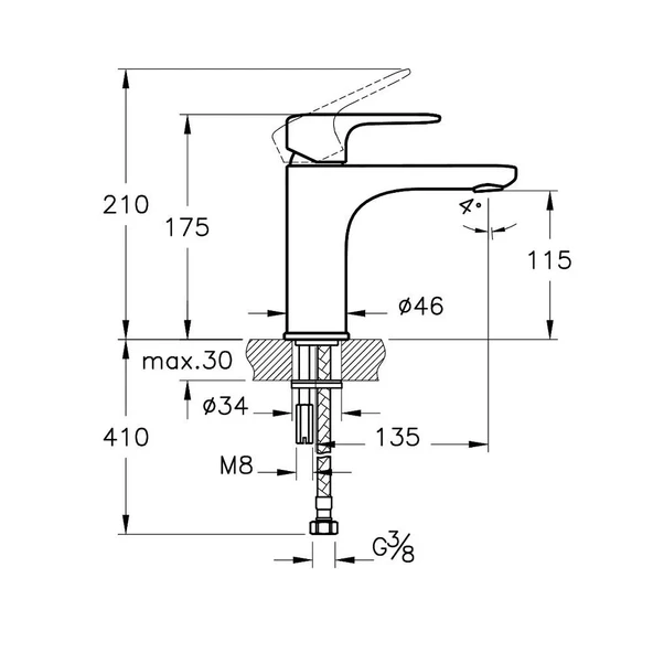 A4270674 Artema Root Round Lavabo Bataryası Soft Altın - 2