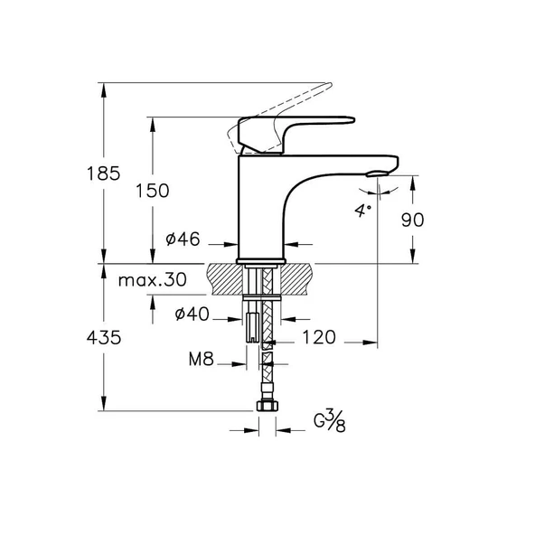 A4270529 Artema Root Round Lavabo bataryası Soft Bakır - 2