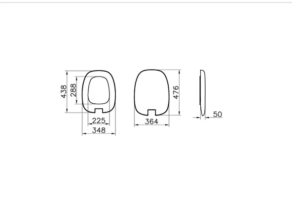 Vitra Plural Klozet Kapağı, Metal Menteşeli, Yavaş Kapanır, Kolay Sökülebilir, Mat Siyah, 126-483-009 - 3