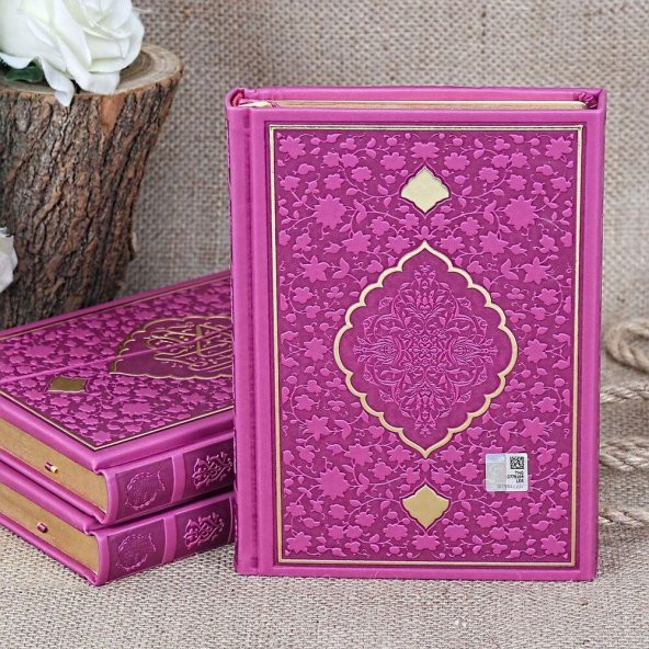 Hüsnü Hatlı Kuran-ı Kerim (Hamid Aytaç) Hakiki  Mühürlü (Hafız Boy 14x20 cm) Pembe - 3
