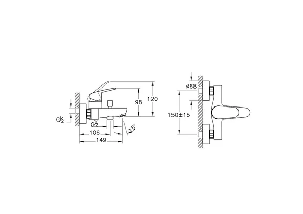 A43057 Artema Flow Round Banyo Bataryası.,Krom - Resim 2