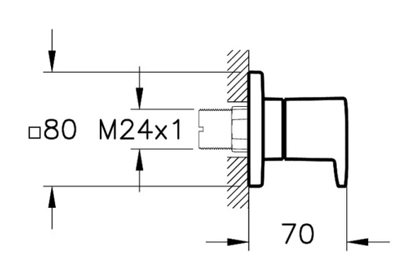 Vitra Root Square Ankastre Stop Valf, A4272929 - 2