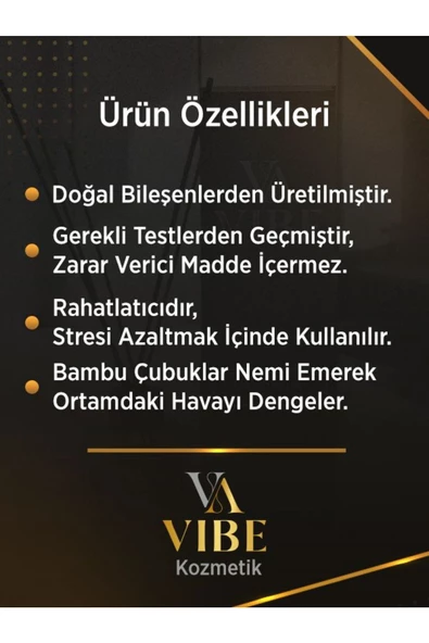 Home Home Vibe Kozmetik Afrodizyak Bambu Çubuklu Oda Kokusu 100 ml (lotus / Menekşe/kehribar ) - 4