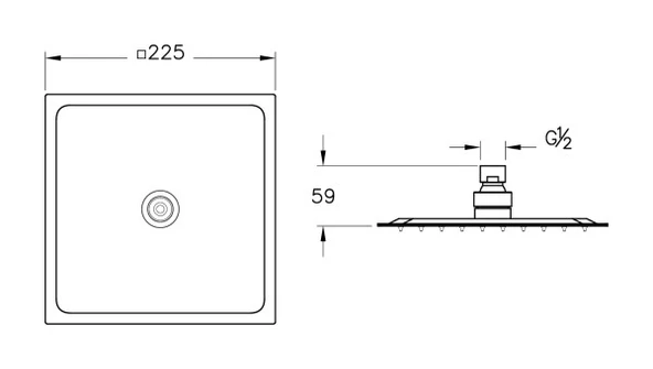 Vitra Bliss Square 1F Duş Başlığı A45792 - 2