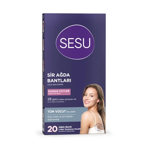 Sesu Sir Ağda Bantları Tüm Vücut Hassas Ciltler 20'li 6 Adet