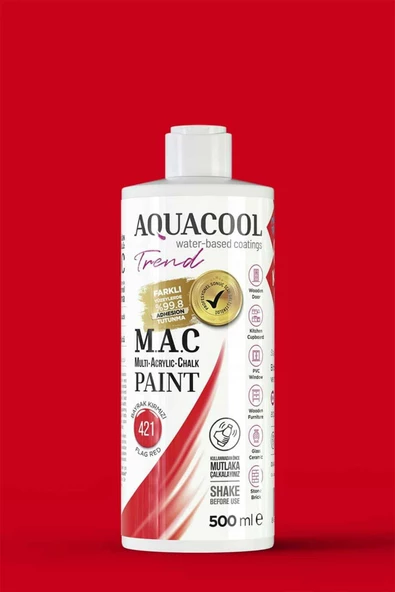 Aquacool Trend M.A.C Su Bazlı Akrilik Dönüşüm Boyası 500 ml. - 9