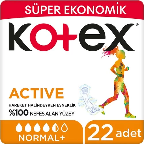 Kotex Natural Hijyenik Ped Active Normal 22'Li