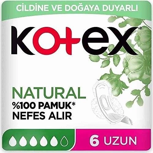 Kotex Natural Hijyenik Ped Ultra Single Uzun 6'Lı