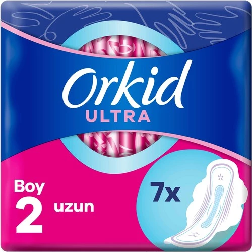 Orkid Ultra Extra Uzun 7 Adet Tekli Paket Hijyenik Ped