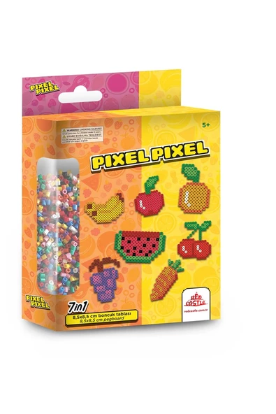 Ütü ile Yapışan Midi Boncuk Etkinlik Seti Meyve 7in1-Pixel Pixel BBU16-06