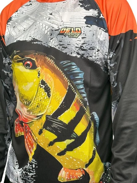 Oslo Performans Balıkçı T-Shirt Kapüşonlu Orange Fish - 3