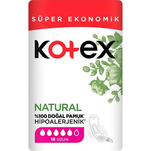 Kotex Natural Hijyenik Ped Ultra Quadro Uzun 16 Li