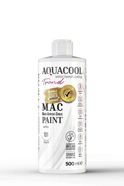Aquacool Trend M.A.C Su Bazlı Akrilik Dönüşüm Boyası 500 ml. - 12