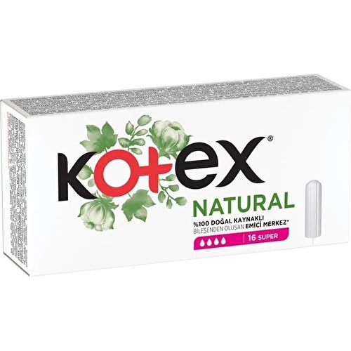 Kotex Natural Tampon Süper 16'Lı