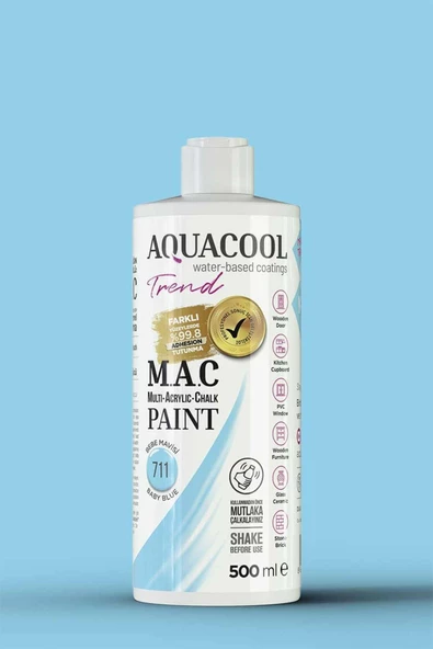 Aquacool Trend M.A.C Su Bazlı Akrilik Dönüşüm Boyası 500 ml. - 10