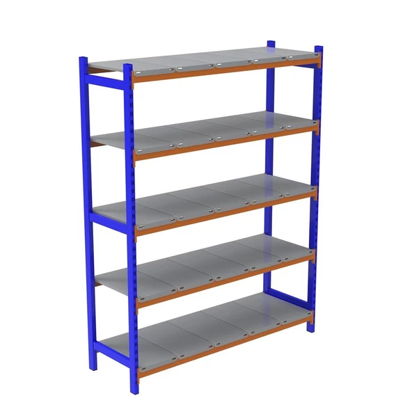 5 Katlı Depo Rafı - 300-350 Kg Taşıma Kapasiteli Hafif Rack Raf  50x90x250 cm ürün görseli