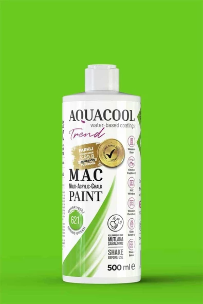 Aquacool Trend M.A.C Su Bazlı Akrilik Dönüşüm Boyası 500 ml. - 8