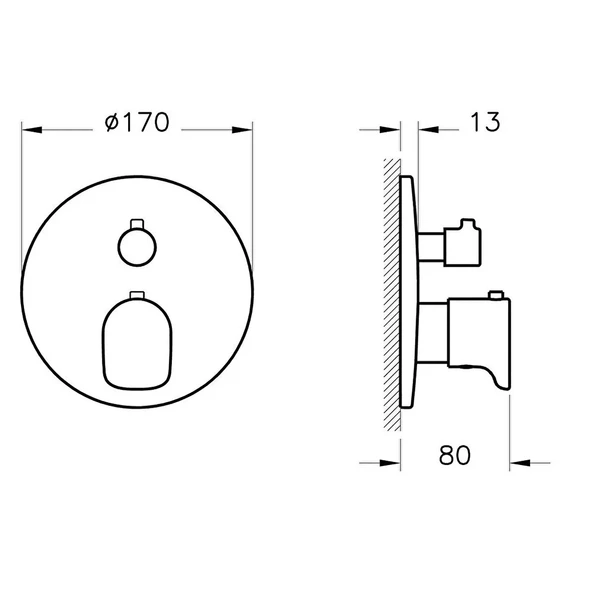 A42694 Artema Root Round Termostatik Ankastre Banyo Bataryası (V-Box Sıva Üstü Grubu) - 3