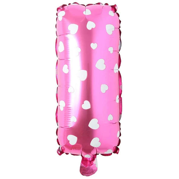 I Harf Pembe Folyo Balon 16 inç 36 cm