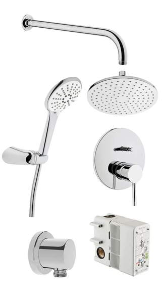 A49296 VitrA Minimax S Ankastre Banyo Seti (Rain L, Snow 3F)