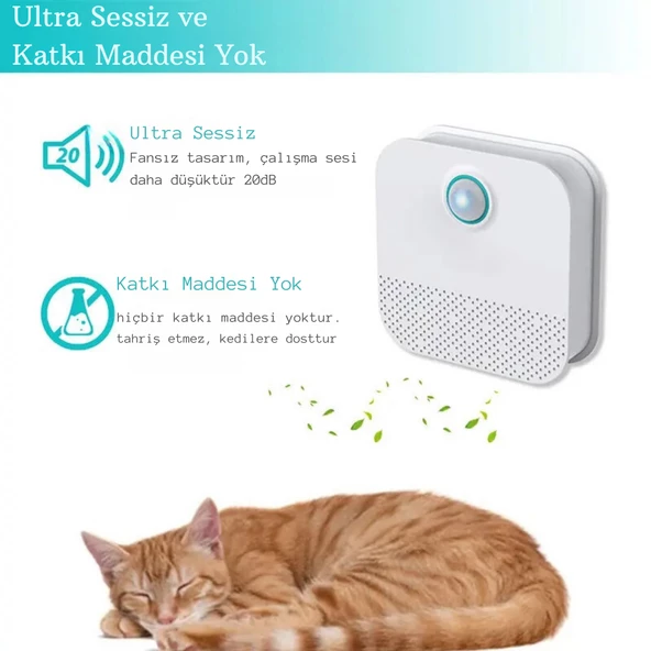 Monozone Akıllı Koku Giderici Kedi Tuvaleti Sterilizasyon Hava Temizleyici Evcil Hayvan Koku Önleyici - 10
