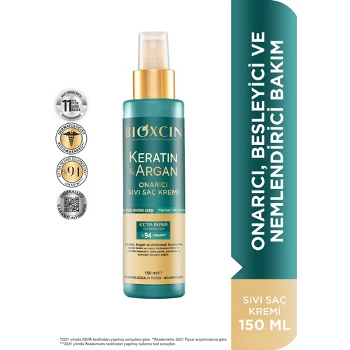 Bioxcin Keratin Argan Onarıcı Saç Bakım Kremi - Yıpranmış Ve Hasar Görmüş Saçlar 150 Ml