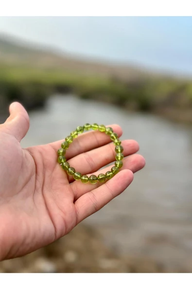 Gökçeada 8 Mm Zeberced Taşı Erkek Kadın Doğal Taş Bileklik Aaa Kalite - 5