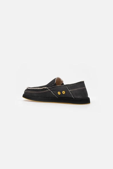 1331 VANEDA LINEN ESPADRIL KETEN ERKEK AYAKKABI SIYAH - 3
