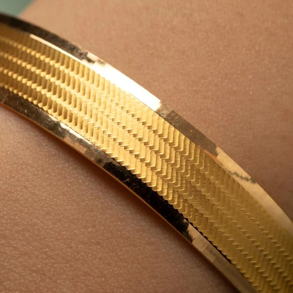 RimaGold 22 Ayar 10 Gram Trabzon Desenli Bilezik 10mm - 2