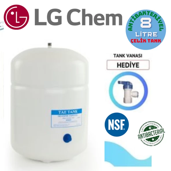 LG Chem COOL SİYAH BEYAZ POMPALI MONTAJ DAHİL 8 LİTRE 5 FİLTRE 10 AŞAMA SU ARITMA CİHAZI - Resim 7
