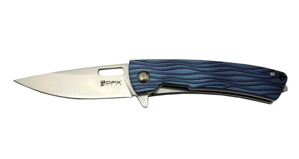 Dpx Gear Aculus F004 BL Mavi  Kurtarma / Kamp Çakı 18cm - Yarı Otomatik, Cam Kırma Aparatlı, Kemerlikli, Kutulu