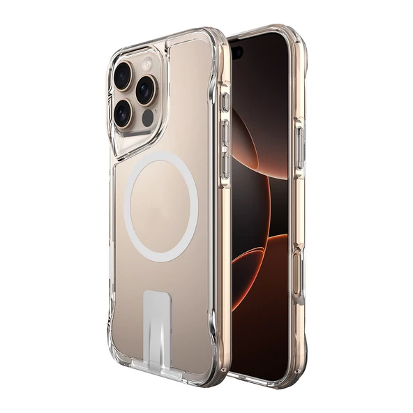 Apple iPhone 16 Pro Max Kılıf M-safe Şarj Özellikli Zore T-Max Standlı Kapak - 2