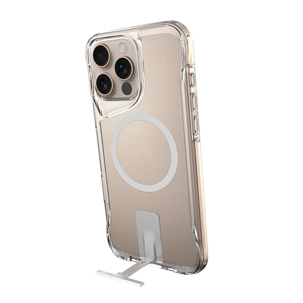 Apple iPhone 16 Pro Kılıf M-safe Şarj Özellikli Zore T-Max Standlı Kapak - 3