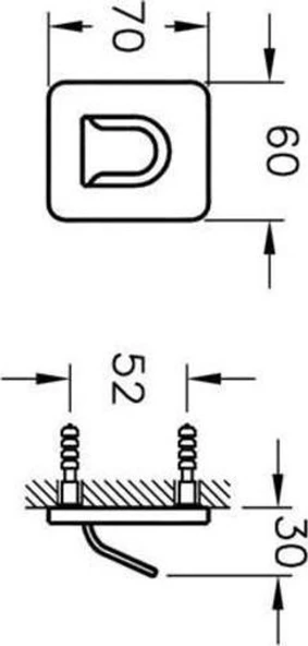 VitrA Somnia A44493 Askı, Tekli, Krom - Resim 2