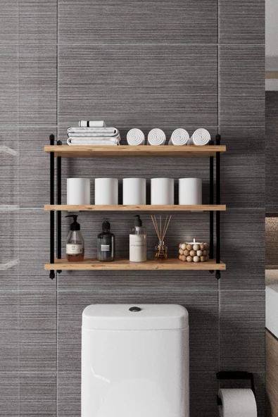 İnci Klozet Arkası Çok Amaçlı Banyo Düzenleyici, Klozet Üstü Raf Ve Organizatör, 60 cm - 2