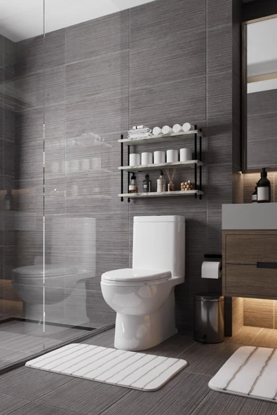 İnci Klozet Arkası Çok Amaçlı Banyo Düzenleyici, Klozet Üstü Raf Ve Organizatör, 60 cm - 3