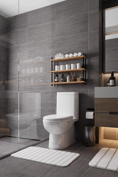 İnci Klozet Arkası Çok Amaçlı Banyo Düzenleyici, Klozet Üstü Raf Ve Organizatör, 60 cm - 3