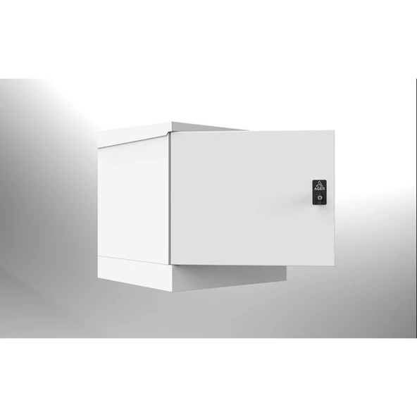 AGER 9U 600x450mm IP66 Dış Ortam Duvar Tipi Kabinet AG-OC09U6045B2-D-A-M1 Basic - 5