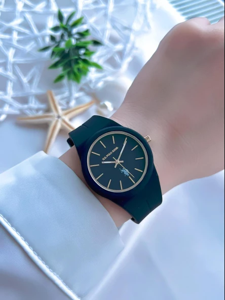 U.S.POLO ASSN Çiftlere Özel Silikon Kordon 3 Atm Suya Dayanıklı Spor Çift Kol Saati U.CFT.1110.E02 - Resim 5