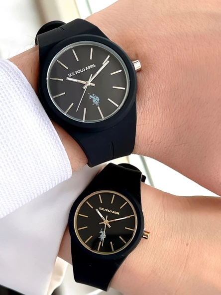 U.S.POLO ASSN Çiftlere Özel Silikon Kordon 3 Atm Suya Dayanıklı Spor Çift Kol Saati U.CFT.1110.E02 - Resim 3